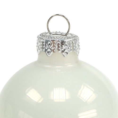 Artikel Weihnachtskugel Ø4cm Weiß glänzend 24 St