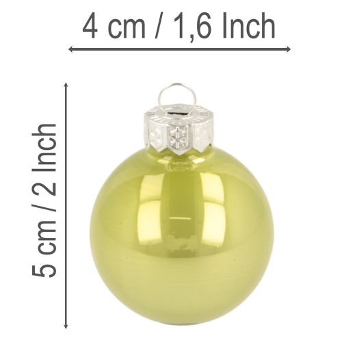 Christbaumkugeln aus Glas bunt glänzend 40 mm 24er-Set | Floristik24.at