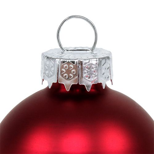 Floristik24 Weihnachtskugel Ø4cm Rot Glanz/Matt 24 St