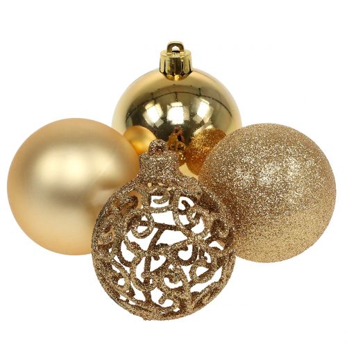 Floristik24 Weihnachtskugel Gold Ø6cm 16St