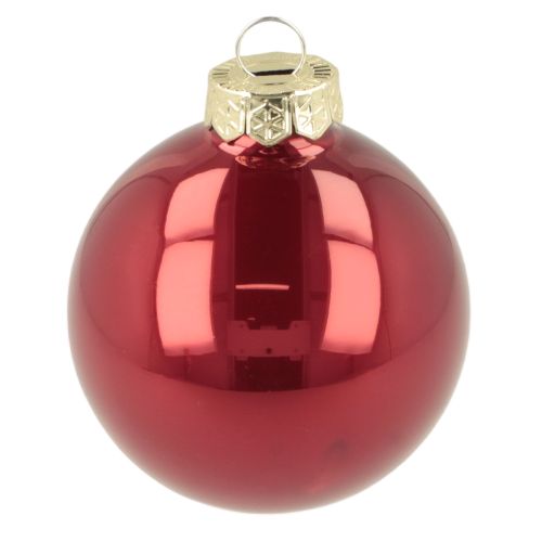 Weihnachtskugel Set Glas 6 cm Rot und Rosa Innenbereich 24 Stück | Floristik24.at