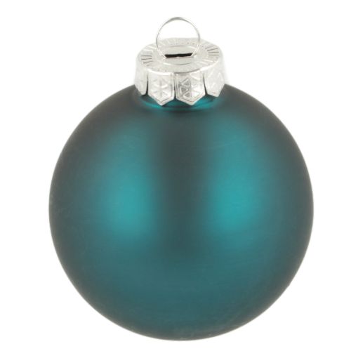 Christbaumkugeln Glas Opalblau 6 cm Matt und Glänzend 24 Stück | Floristik24.at