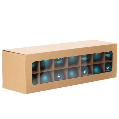 Christbaumkugeln Glas Opalblau 6 cm Matt und Glänzend 24 Stück | Floristik24.at