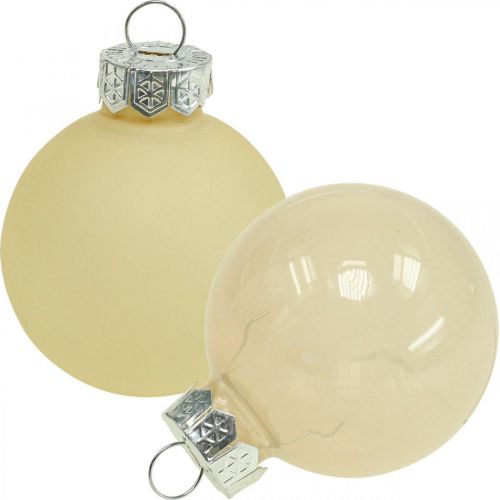 Christbaumkugeln Glas Weihnachtskugeln Creme Mix Ø4cm 24 St