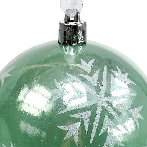 Floristik24 Weihnachtskugel Ø8cm Hellgrün Plastik 1St