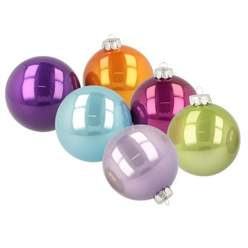 Christbaumkugeln Glas glänzend bunt 95mm 10er-Set bestellen | Floristik24.at