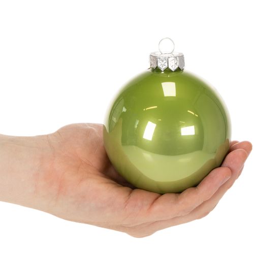 Christbaumkugeln Glas glänzend bunt 95mm 10er-Set | Floristik24.at