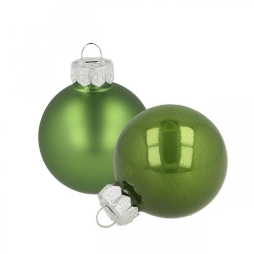 Weihnachtskugeln Glas Grün Matt/Glänzend Ø4cm 24 St
