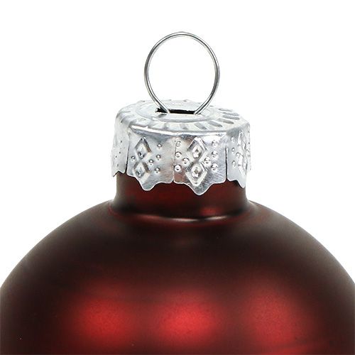 Floristik24 Weihnachtskugel Glas Ø4cm Bordeaux Mix 24St