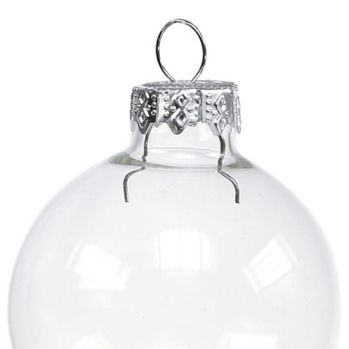 Floristik24 Weihnachtskugel Glas Ø6cm klar 24 St