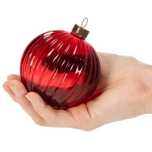 Weihnachtskugeln aus Glas Rot Ø 8 cm 12 Stück | Floristik24.at