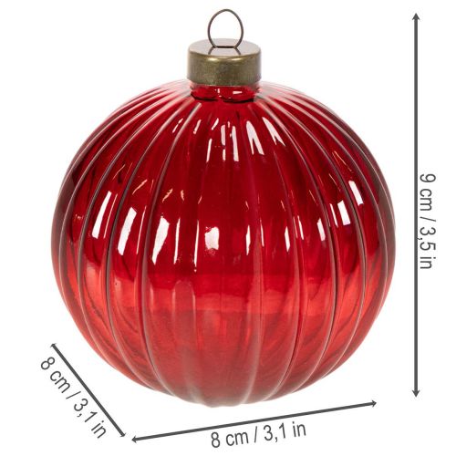 Weihnachtskugeln aus Glas Rot Ø 8 cm 12 Stück | Floristik24.at