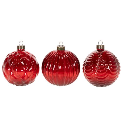 Weihnachtskugeln aus Glas Rot