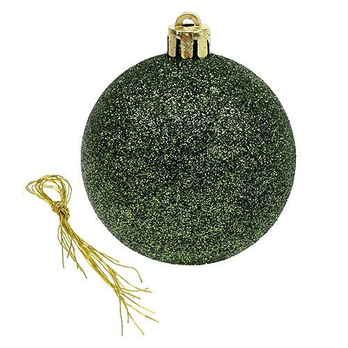 Floristik24 Weihnachtskugel Plastik Ø6cm Grün 10St