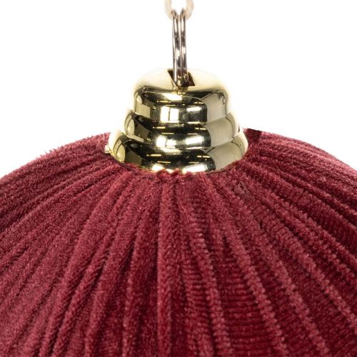 Weihnachtskugeln Rot Samtoptik