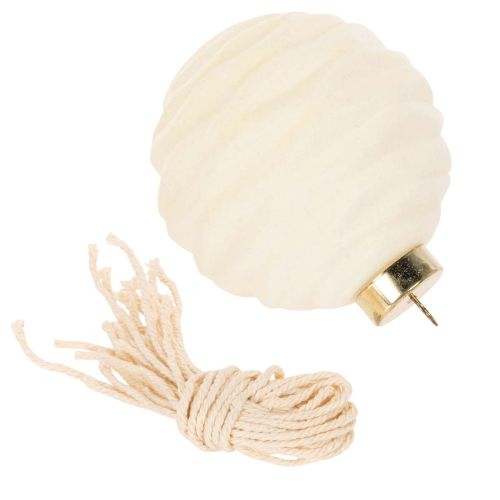 Weihnachtskugel-Set Cremeweiß