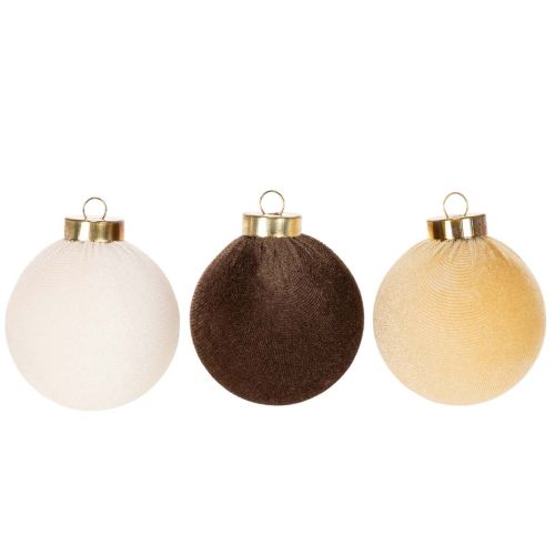 Weihnachtskugel-Set Samtoptik