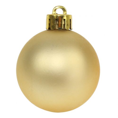 Floristik24 Weihnachtskugel Gold Ø3,5cm - Ø5,5cm 30St
