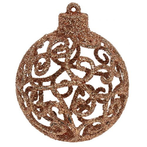 Floristik24 Weihnachtskugel Kupfergold Ø6cm 16 St