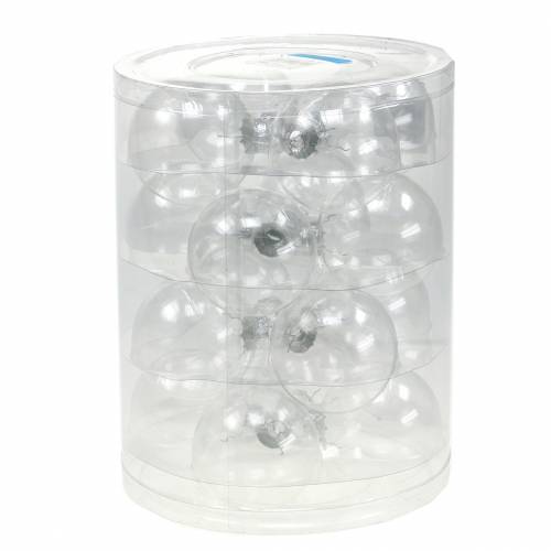 Floristik24 Weihnachtskugel Glas Ø7,5cm klar 12 St