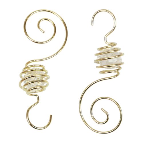 Weihnachtskugel Aufhänger, Kugelaufhänger Golden 7cm 6St