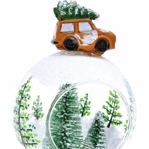 Floristik24 Glaskugel Christbaumschmuck Auto Ø8cm 3St