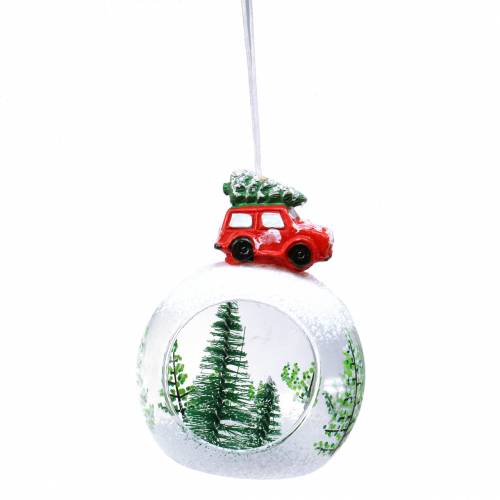 Floristik24 Glaskugel Christbaumschmuck Auto Ø8cm 3St