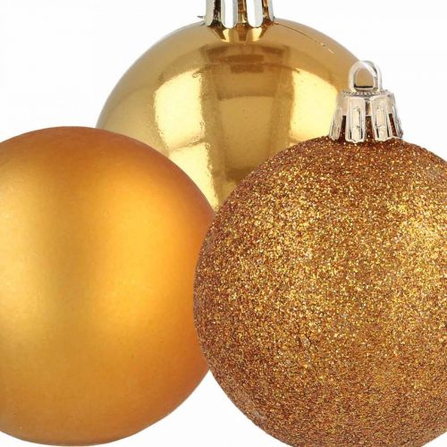 Floristik24 Christbaumkugeln, Weihnachtsdeko, Baumschmuck Orange Kunststoff Ø6cm 10St