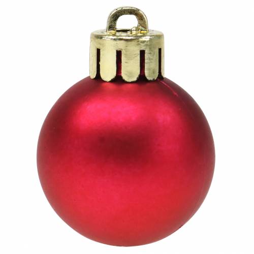 Floristik24 Christbaumschmuck Weihnachtskugel Rot 3cm 14St