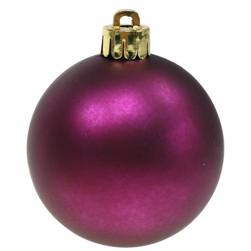 Floristik24 Christbaumschmuck Weihnachtskugel Lila Ø6cm 12St