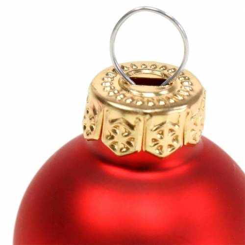 Artikel Mini Weihnachtskugel Rot Sortiert Ø2,5cm 24 St