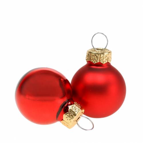 Mini Weihnachtskugel Rot Sortiert Ø2,5cm 24 St