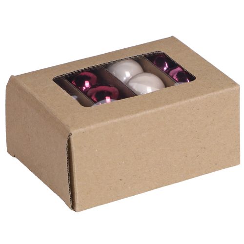 Weihnachtskugeln Glas Mini Berry Beige Rosa Ø3cm 22 St | Floristik24.at