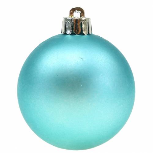 Floristik24 Christbaumschmuck Weihnachtskugel Türkis Ø6cm 12St