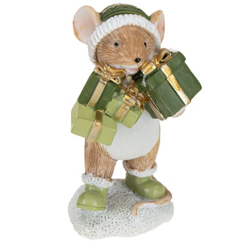 Artikel Weihnachtsmäuse Deko Maus Grün Braun H8cm 2 St