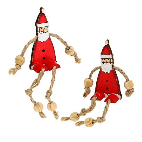 Weihnachtsmann Figur sitzend 6,5cm Rot 12St