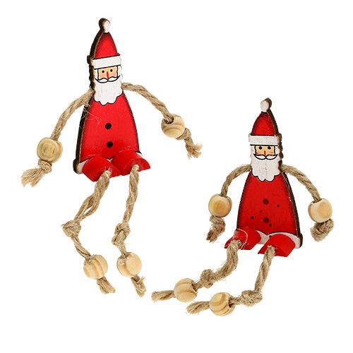 Floristik24 Weihnachtsmann Figur sitzend 6,5cm Rot 12St