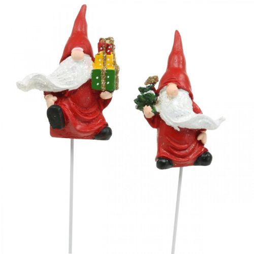 Floristik24 Weihnachtswichtel Dekostecker Wichtel Weihnachtsmann 7cm 4St