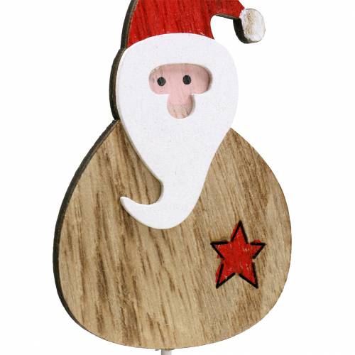 Floristik24 Dekostecker Weihnachtsmann/Schneemann 7cm 12 St
