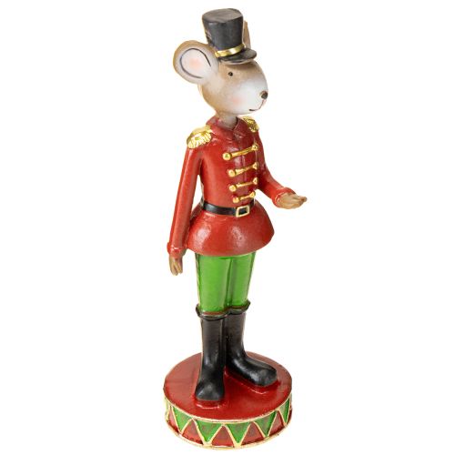Weihnachtsdeko Figuren Mäusepaar Rotgrün Handbemalt | Floristik24.at