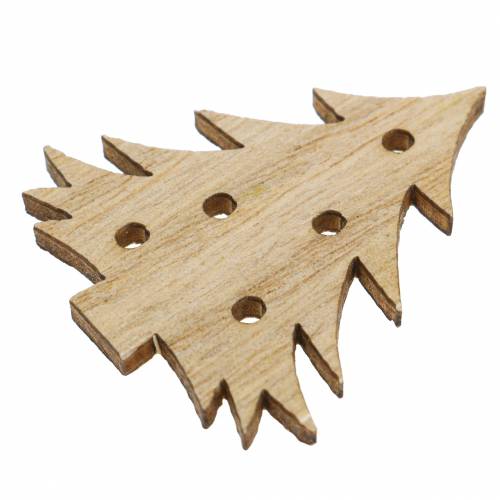 Floristik24 Streudeko Weihnachtssortiment Holz 72 St