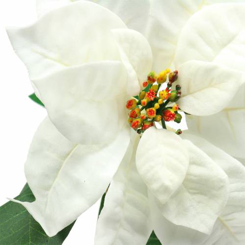 Floristik24 Weihnachtsstern Kunstblume Weiß 67cm