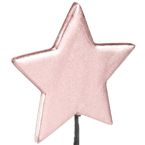 Artikel Weihnachtssterne am Stab Rosa Ø7cm – 2. Wahl – 24 St