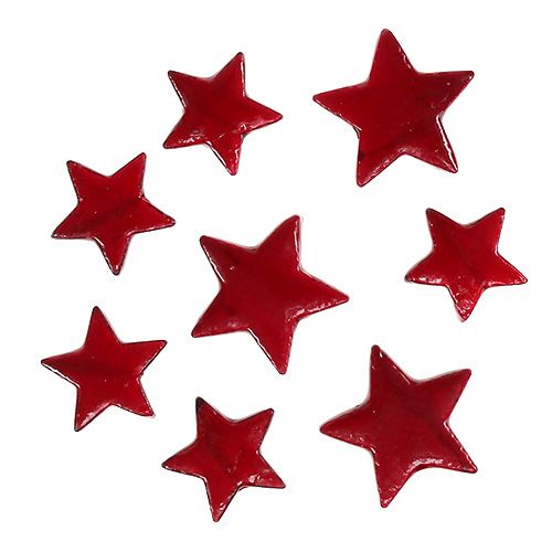 Weihnachtssterne mix 4-5cm rot glänzend 72St