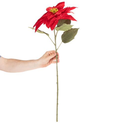 Kunstblume Weihnachtsstern Rot Einzelstiel 82 cm Kunststoff | Floristik24.at