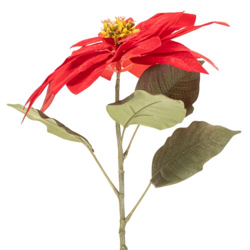 Kunstblume Weihnachtsstern Rot Einzelstiel 82 cm Kunststoff | Floristik24.at