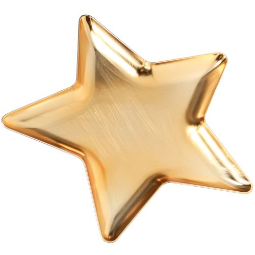 Floristik24 Weihnachtsteller Stern Deko Teller Gold Kunststoff Ø31cm