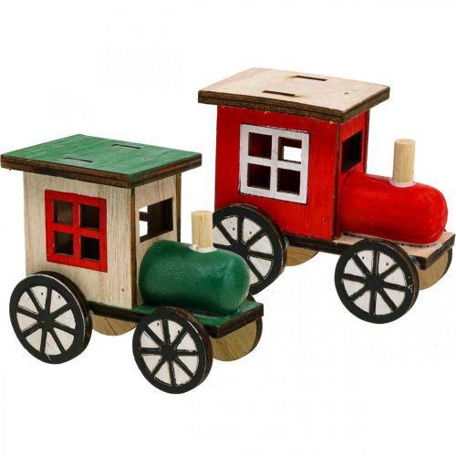 Floristik24 Weihnachtszug Eisenbahn Deko Holz Lokomotive H7,5cm 4 St