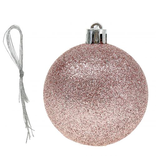 Artikel Weihnachtskugel Plastik Rosa Mix Ø6cm 10St