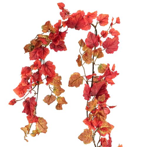 Weinlaub Blättergirlande künstlich Herbstdeko Rot 200cm